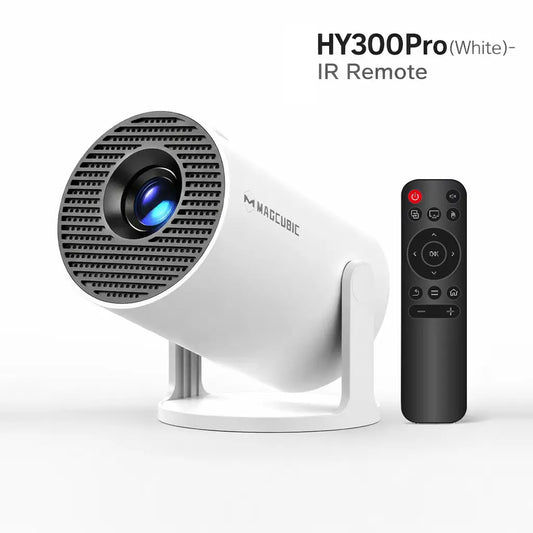 [US Warehouse] Magcubic Hy300Pro Projector 290ANSI Android 14.0 Dual Wifi6 8K 4K Decode Auto Keystone Correction Wireless BT5.4 130"Screen 1280*720P Built-In Speaker Allwinner H726 180° Rotatable Mini Portable Home Cinema Outdoor Audio Summervibes Gift