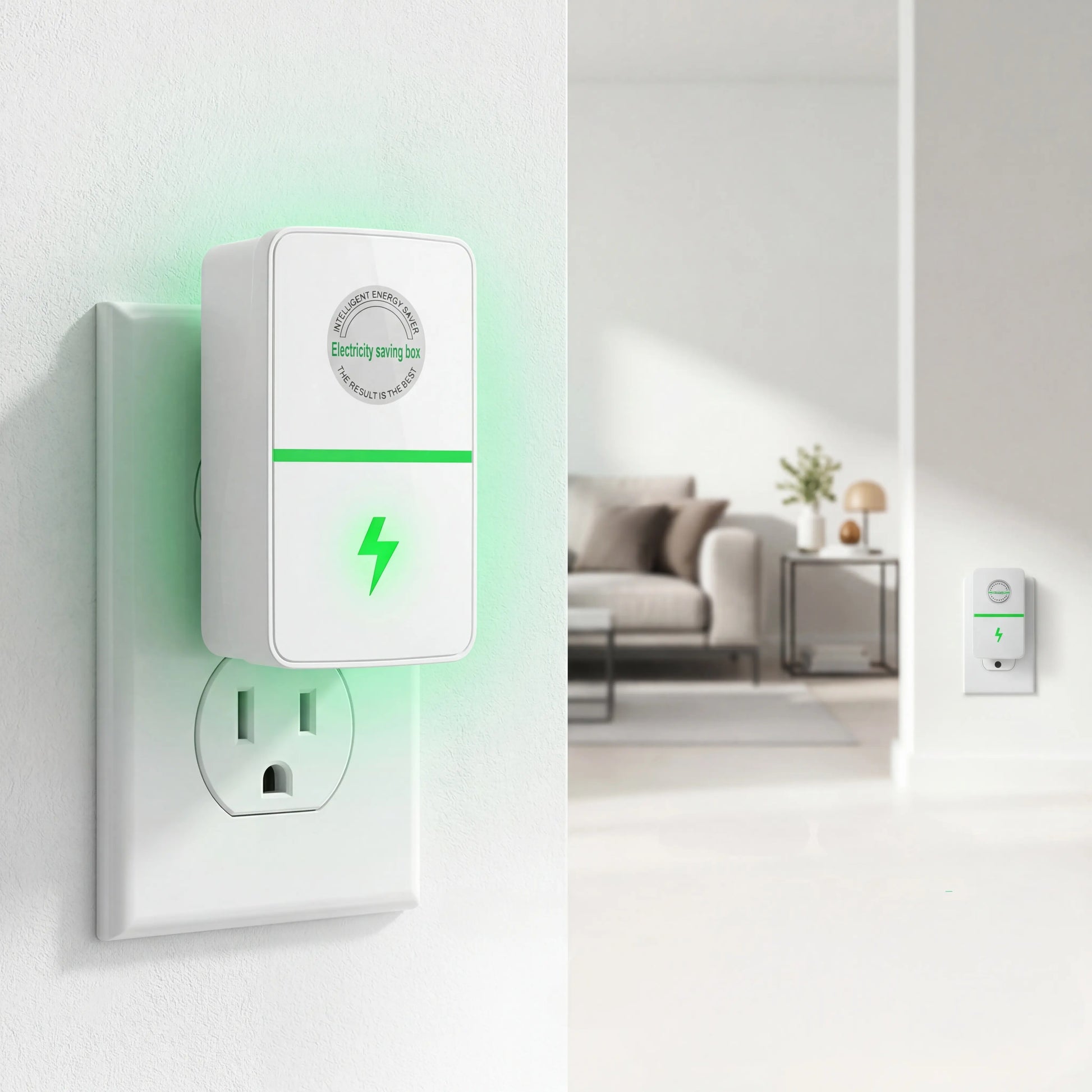 Plug-In Power Box with US Plug Updated Design, Compatible with 90–250V Input Range Multi Plug Outlet
