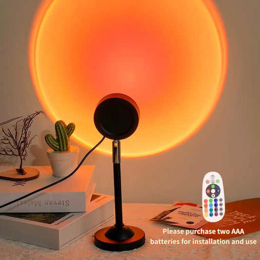 RGB Color-Changing LED Projector Night Light with Remote Control, Dimmable Feature, RGB Light Effect, Ambient Room Light for Bedroom, Living Room and Home Decor, Adjustable RGB Lighting #GLOBAL PICKS